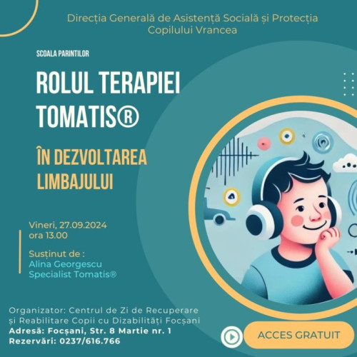 D.G.A.S.P.C. Vrancea organizează workshop despre terapia Tomatis