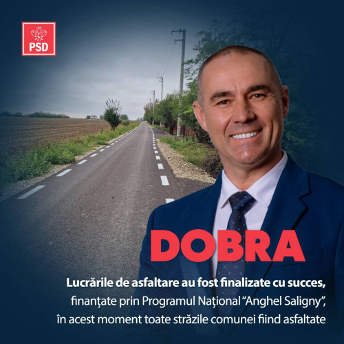 Toate drumurile din comuna Dobra sunt acum asfaltate