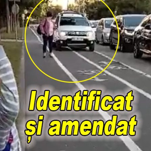 Sofer "smecher" amendat pentru circulația pe pista de biciclete la Buzău