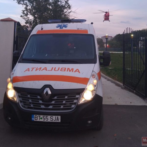 Elicopterul SMURD, solicitat de urgență la Botoșani pentru un bărbat de 74 de ani