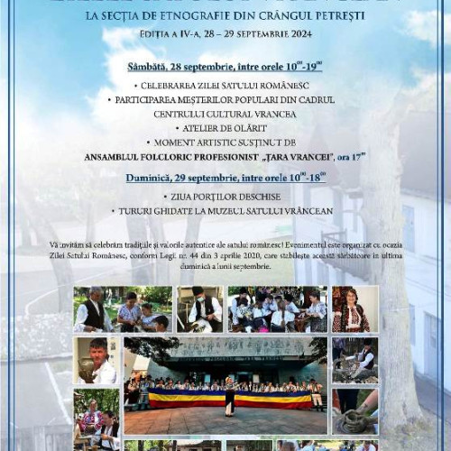 Zilele Satului Vrancean 2024, în perioada 28-29 septembrie
