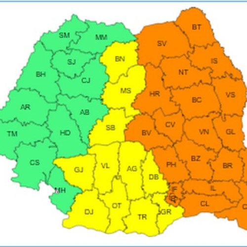 Avertizare Cod portocaliu în județul Botoșani pentru ploi torențiale