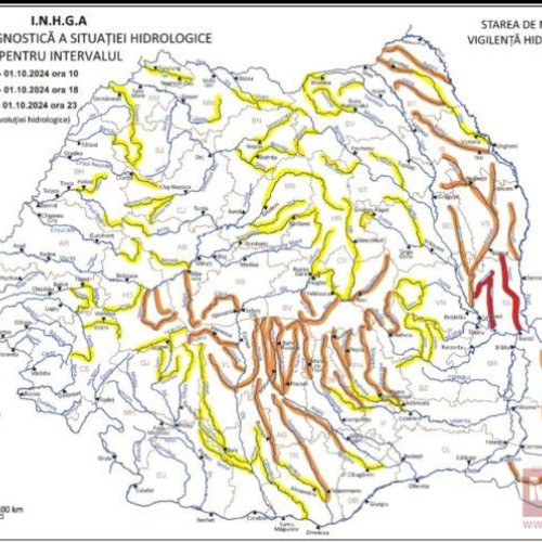Hidrologii anunță risc de inundații în județul Botoșani