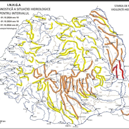 Risc de inundații pe râurile Jijia și Prut
