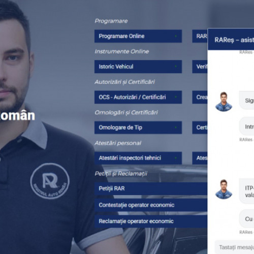 Cetățenii pot interacționa mai ușor cu Registrul Auto Român prin Chatbotul RARes