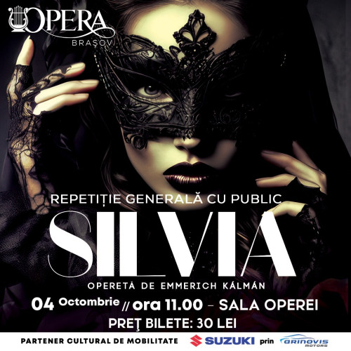 Bilete la repetiția generală a operetei "Silvia" la Opera Brașov
