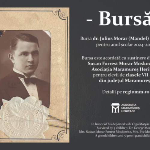 Bursa Dr. Julius Morar (Mandel) pentru elevii din Maramureș