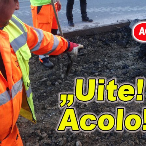 Desantul muncitorilor de la Strabag pe strada Transilvaniei