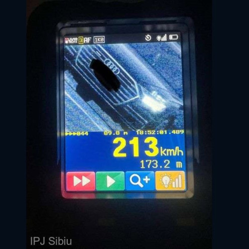 Sofer prins cu 213 kilometri la ora pe DN 1, între Sibiu și Sebeș