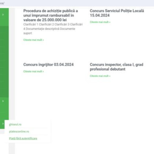 Primăria Chiajna lansează o platformă pentru plăți online