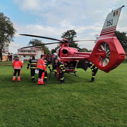 Elicopter SMURD, intervenție de urgență în județul Botoșani