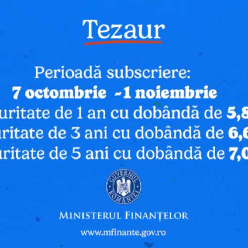 Românii pot investi în titluri de stat Tezaur începând cu 7 octombrie