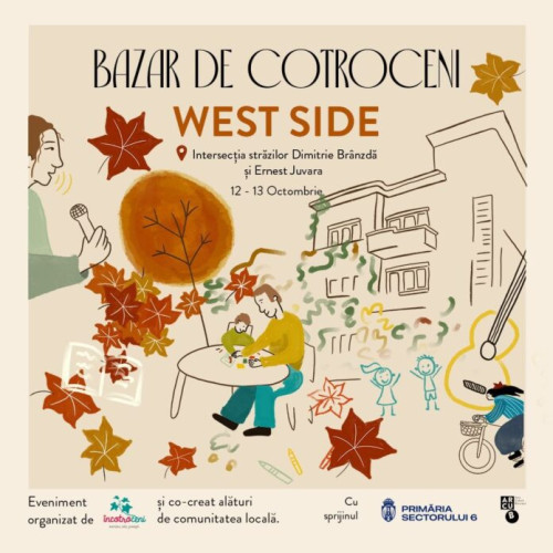 Bucureștenii sunt invitați la Bazar de Cotroceni West Side, pe 12 și 13 octombrie