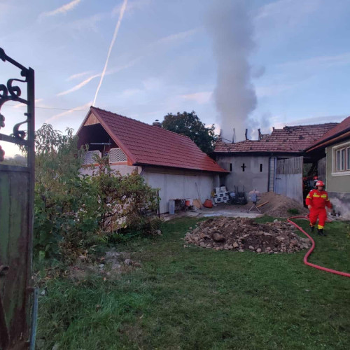 Incendiu în satul Ighiel, fără victime