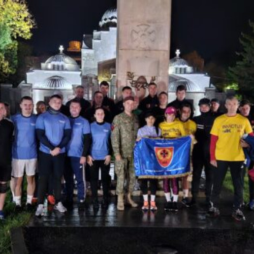 Jandarmii vranceni onorează eroii României la "Stafeta Veteranilor 2024"