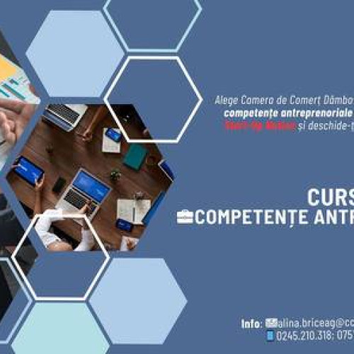 Camera de Comerț Dâmbovița oferă cursuri de competențe antreprenoriale pentru Programul Start-Up Nation 2024