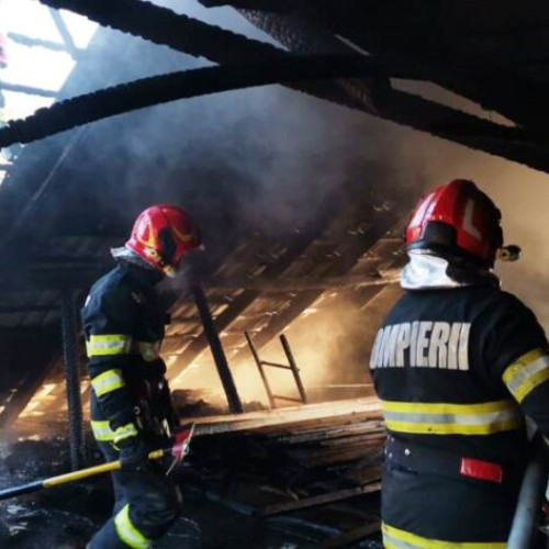 Incendiu în comuna Popesti – Intervenție rapidă a pompierilor