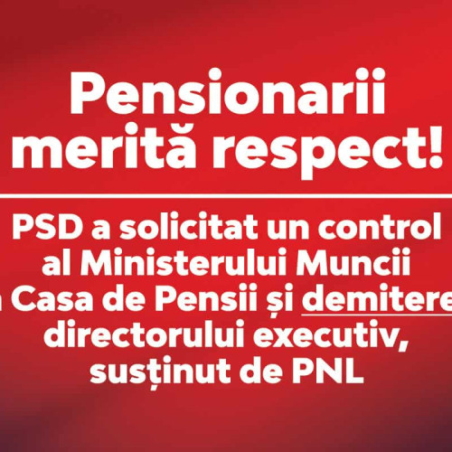 Pensionarii merită respect! PSD Alba solicită control la Casa de Pensii