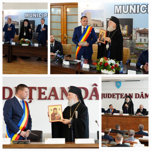 Arhiepiscopul Nifon participă la constituirea Consiliului Județean Dâmbovița și la cea a Consiliului Local Târgoviște