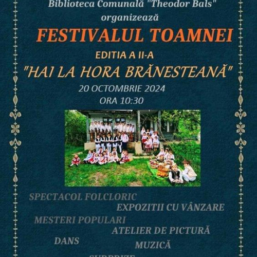 Festivalul Toamnei revine la Brănești