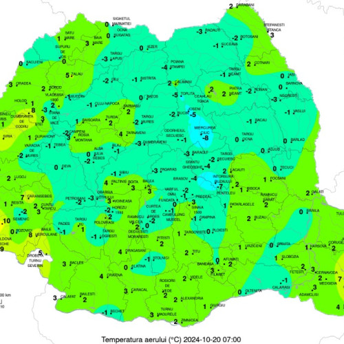 O nouă zi cu temperaturi negative și brumă la Botoșani