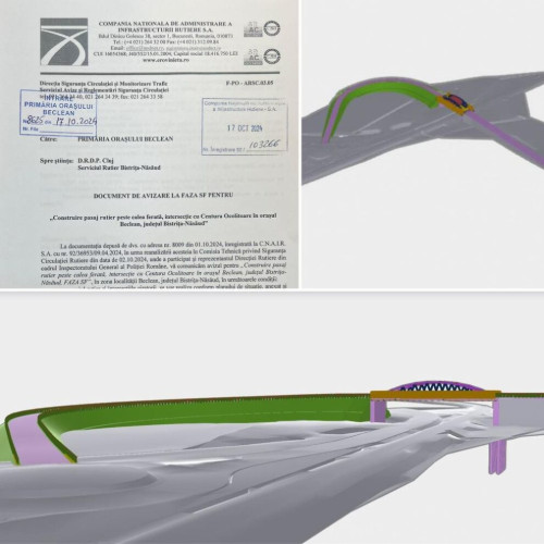 Pasaj rutier peste calea ferată la Beclean, aproape de realizare