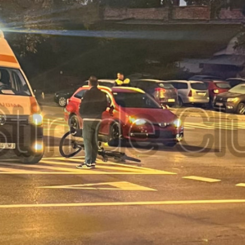 Accident de biciclist în Piața Abator din Cluj-Napoca