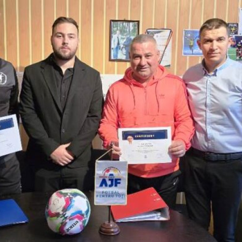 Festivitate de înmânare a diplomelor pentru academiile de fotbal din Vrancea