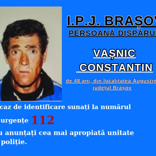 Polițiștii din Brașov caută o persoană dispărută