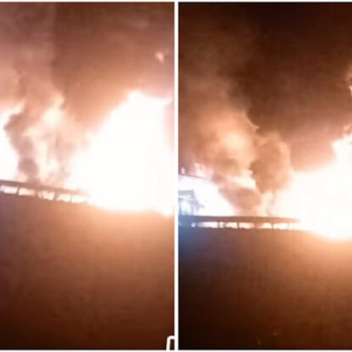 Incendiu devastator pe Valea Oltului: un TIR a fost distrus complet