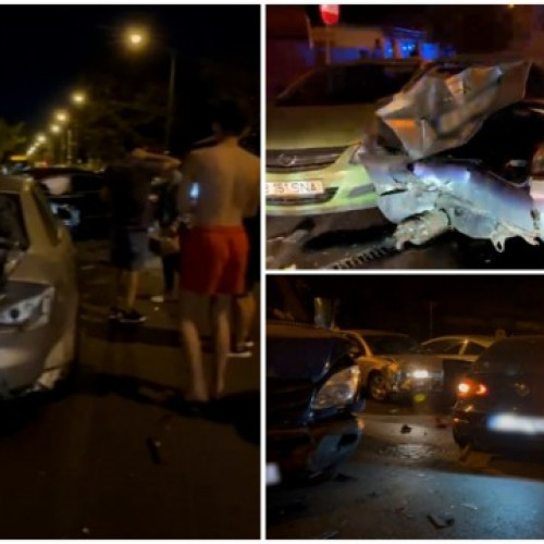 Accident grav pe Șoseaua Mihai Bravu din București, 13 mașini distruse