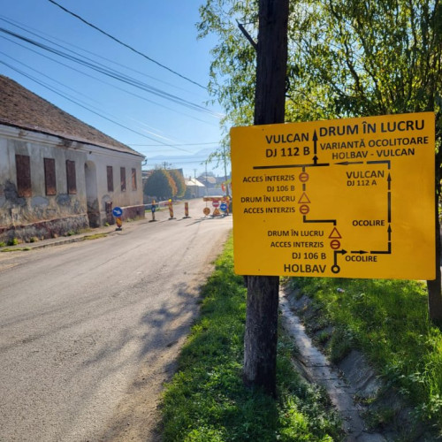 Lucrări de reabilitare pe Drumului Județean 106B Vulcan (DJ 112A) - Holbav