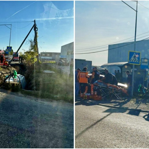 Accident grav în Argeș: o persoană blocată în mașină
