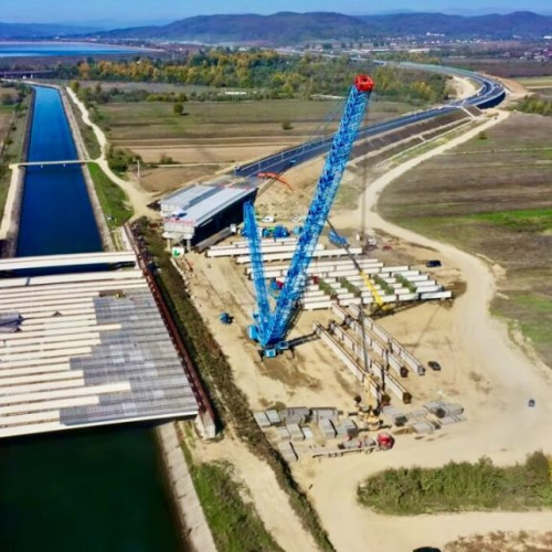 Punct critic la podul de peste canalul Argeș de la Mereșani: Se anunță întârzieri în inaugurare