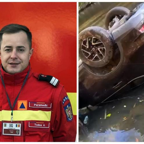 Pompier din Alba intervine salvator în accidentul unui cuplu din Cluj