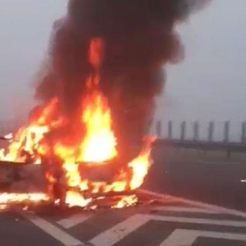 Incendiu pe autostrada Transilvania, fără victime