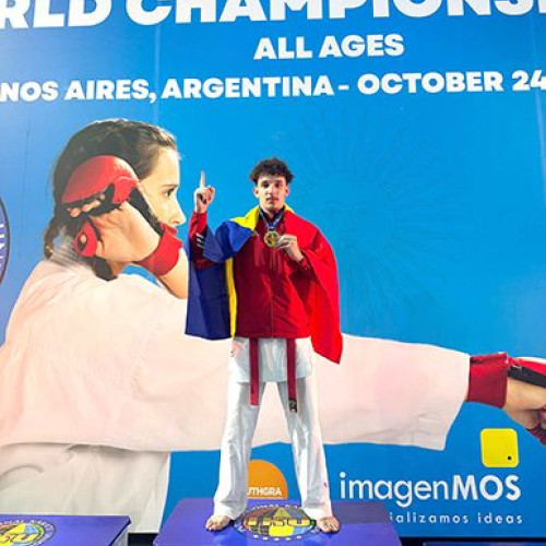 Ionuț Vesa câștigă medalia de aur la Campionatul Mondial de karate din Argentina