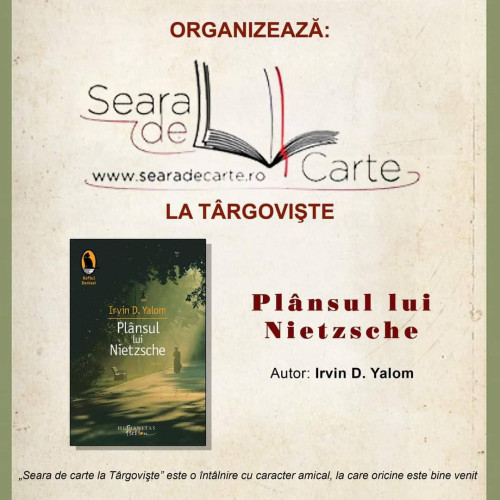 Întâlnire literară la Târgoviște: "Seara de carte" pe 31 octombrie