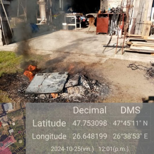 Botoșănean amendat pentru arderea ilegală a deșeurilor