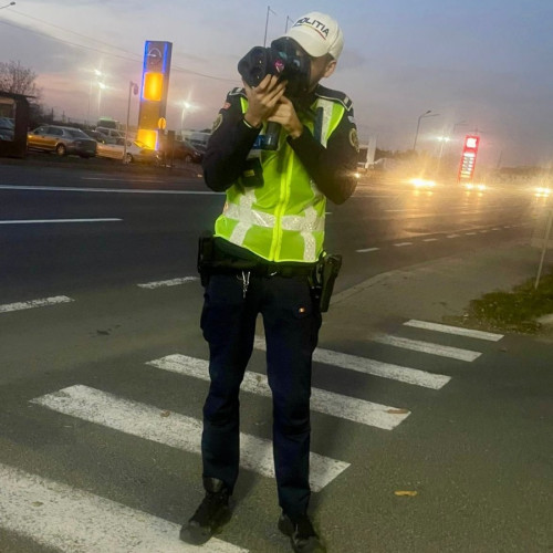 Acțiune a polițiștilor rutieri pentru sancționarea vitezei excesive