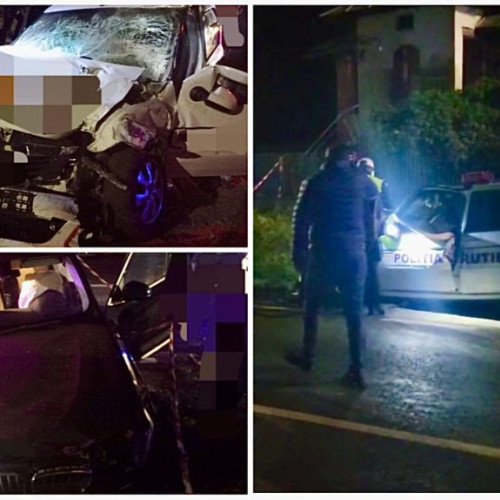 Accident grav în Argeș: Autospeciala de Poliție, lovită frontal, doi agenți răniți