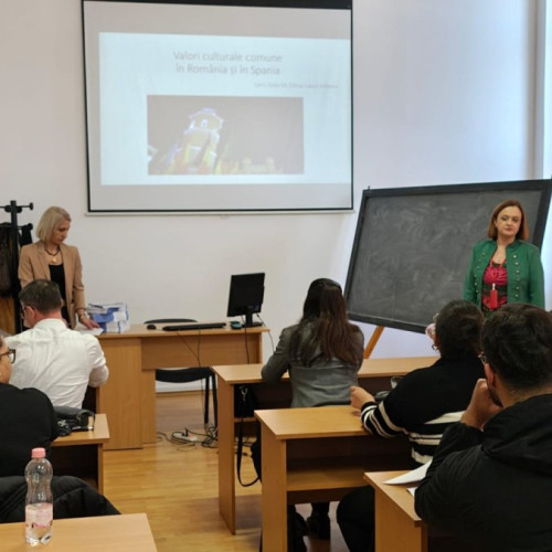 Discuții despre valori culturale comune între România și Spania, la UVVG