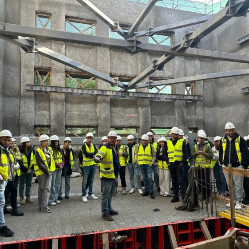 Studenții de la Facultatea de Construcții vizitează șantierul RIVUS