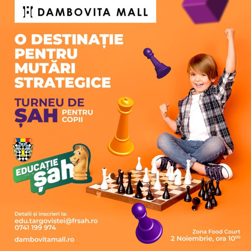 Dâmbovița Mall găzduiește un Turneu de Șah pentru Copii