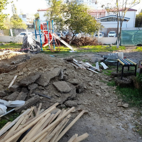 Comisariatul Județean Galați verifică un șantier de grădiniță pentru respectarea normelor de mediu