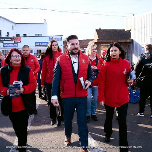 Adrian Micle și echipa PSD Satu Mare discută cu cetățenii