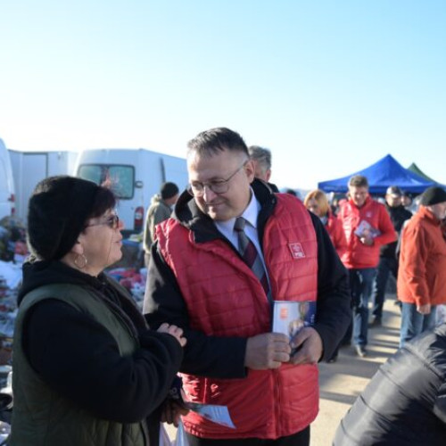 Candidatii PSD Suceava discută cu alegătorii în piața Veresti