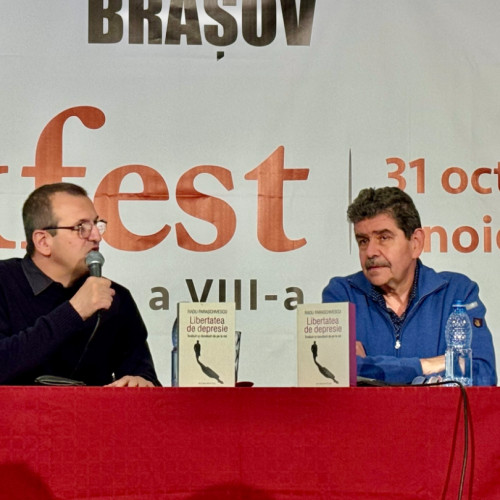 Radu Paraschivescu, impresionat de entuziasmul unui tânăr la Bookfest Brașov