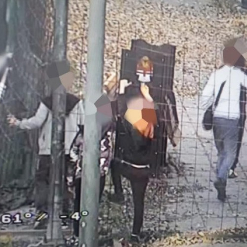 Copii din Parcul Tineretului, surprinși în timp ce distrug un gard