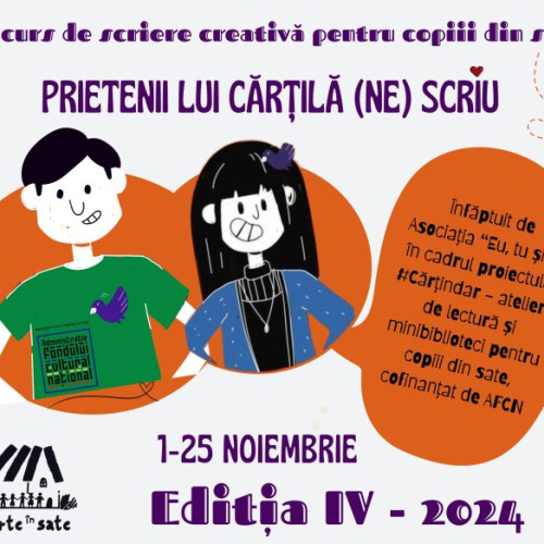 Concurs de scriere creativă pentru copii: "Prietenii lui Cartila (ne) scriu"